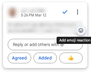 a screenshot of a Confluence comment thread that shows both an 