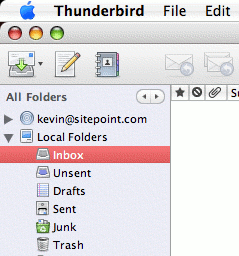Screenshot of my empty inbox